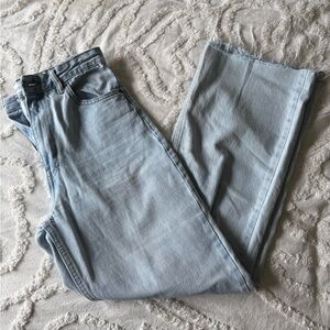 Zara Sky Blue Denim with Frayed Edges